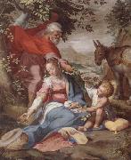 unknow artist The rest on the flight into egypt China oil painting reproduction